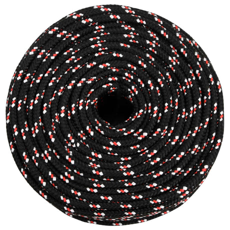 Vidaxxl corde de bateau 8 mm 250 m polypropylène noir