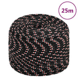 Corde à démarrage Vidaxl 10 mm 25 m de polypropylène noir