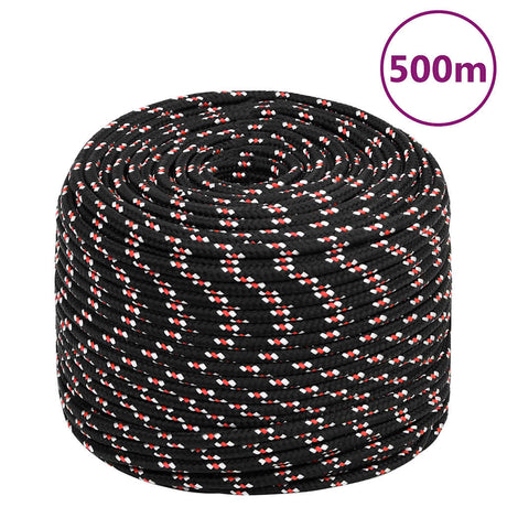 Corde à démarrage Vidaxl 10 mm 500 m de polypropylène noir