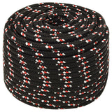 Vidaxl Boot Rope 12 mm 25 m polypropylen svart