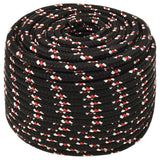 VidaXL corde de bateau 14 mm 25 m polypropylène noir