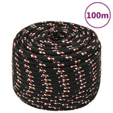 Corde à démarrage Vidaxl 14 mm 100 m de polypropylène noir