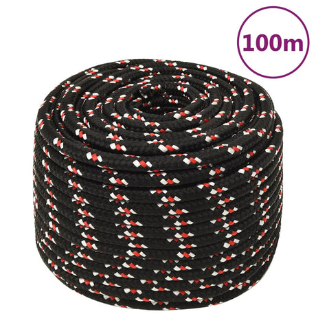 Corde à démarrage Vidaxl 14 mm 100 m de polypropylène noir