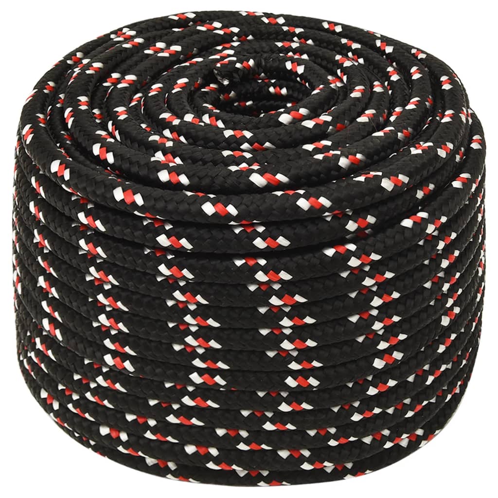 Corde à démarrage Vidaxl 14 mm 100 m de polypropylène noir