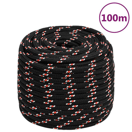 VidaXL corde de bateau 16 mm 100 m polypropylène noir