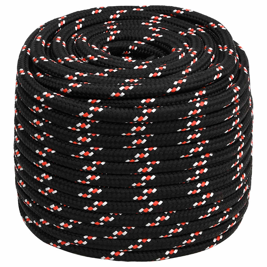 VidaXL corde de bateau 16 mm 100 m polypropylène noir