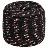 VidaXL corde de bateau 16 mm 100 m polypropylène noir