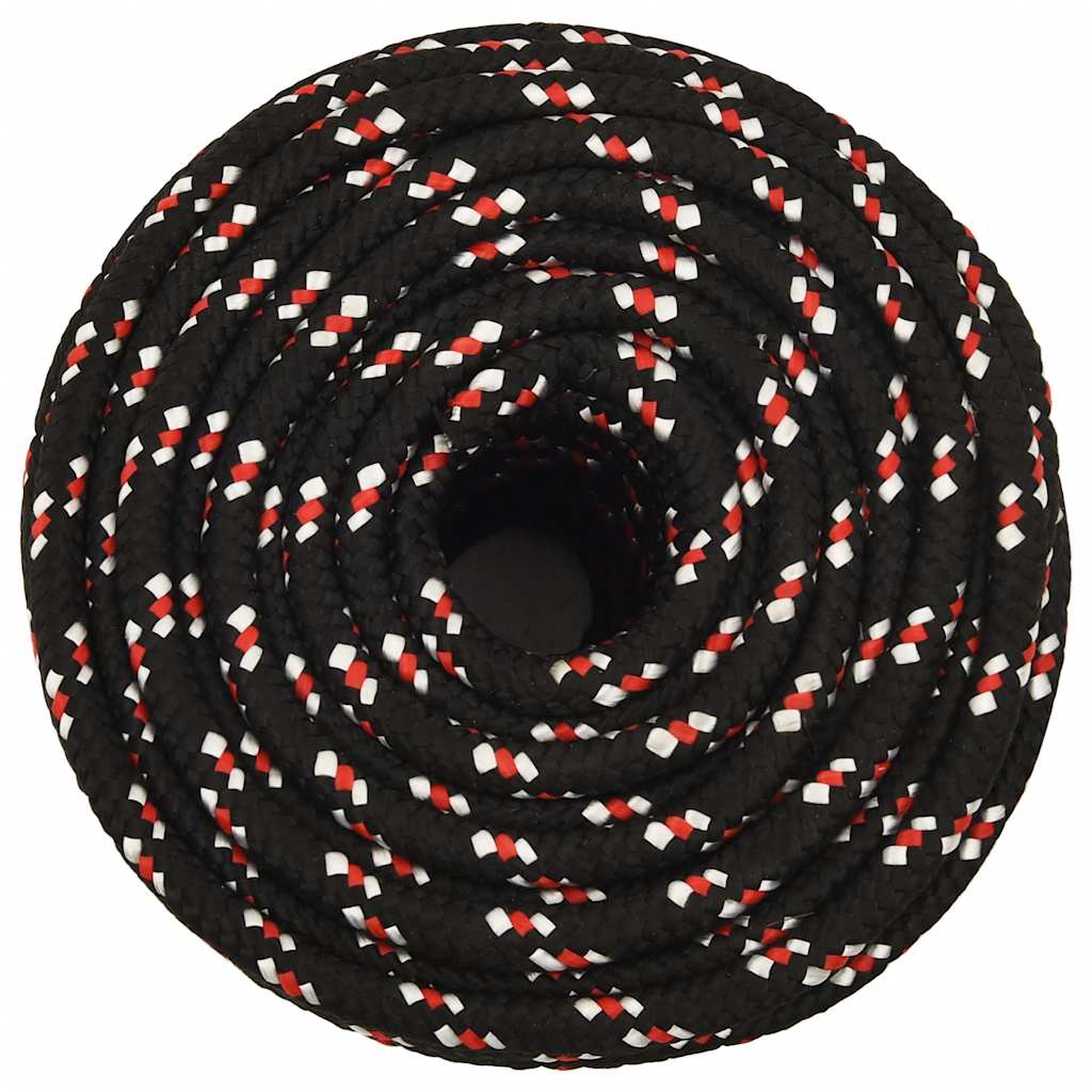 VidaXL corde de bateau 16 mm 100 m polypropylène noir