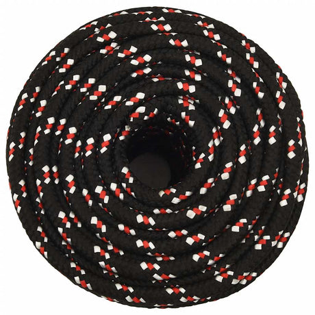 VidaXL corde de bateau 16 mm 100 m polypropylène noir