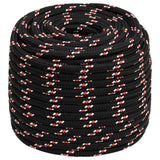 Corde à démarrage Vidaxl 18 mm 25 m de polypropylène noir