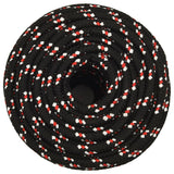 Corde à démarrage Vidaxl 18 mm 25 m de polypropylène noir