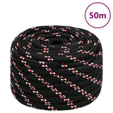 Vidaxxl corde de bateau 20 mm 50 m polypropylène noir