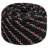 Vidaxxl corde de bateau 20 mm 50 m polypropylène noir