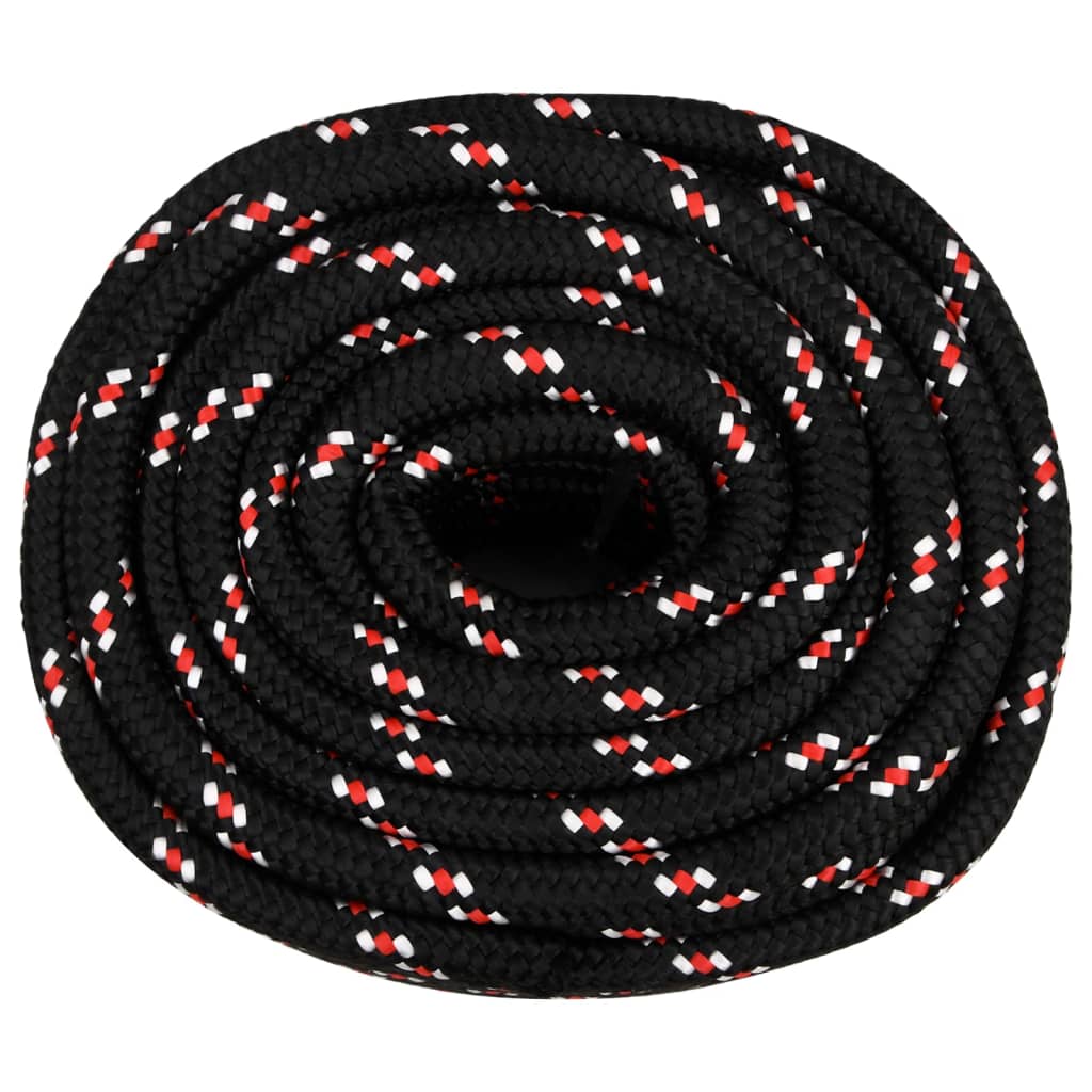 Vidaxxl corde de bateau 20 mm 50 m polypropylène noir