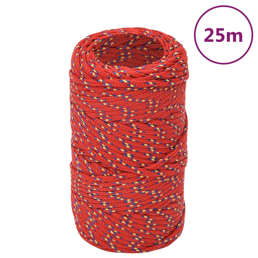 Vidaxl Boat Rope 2 mm 25 m in polipropilene rosso