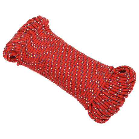Corde à bateau Vidaxl 4 mm 25 m de polypropylène rouge