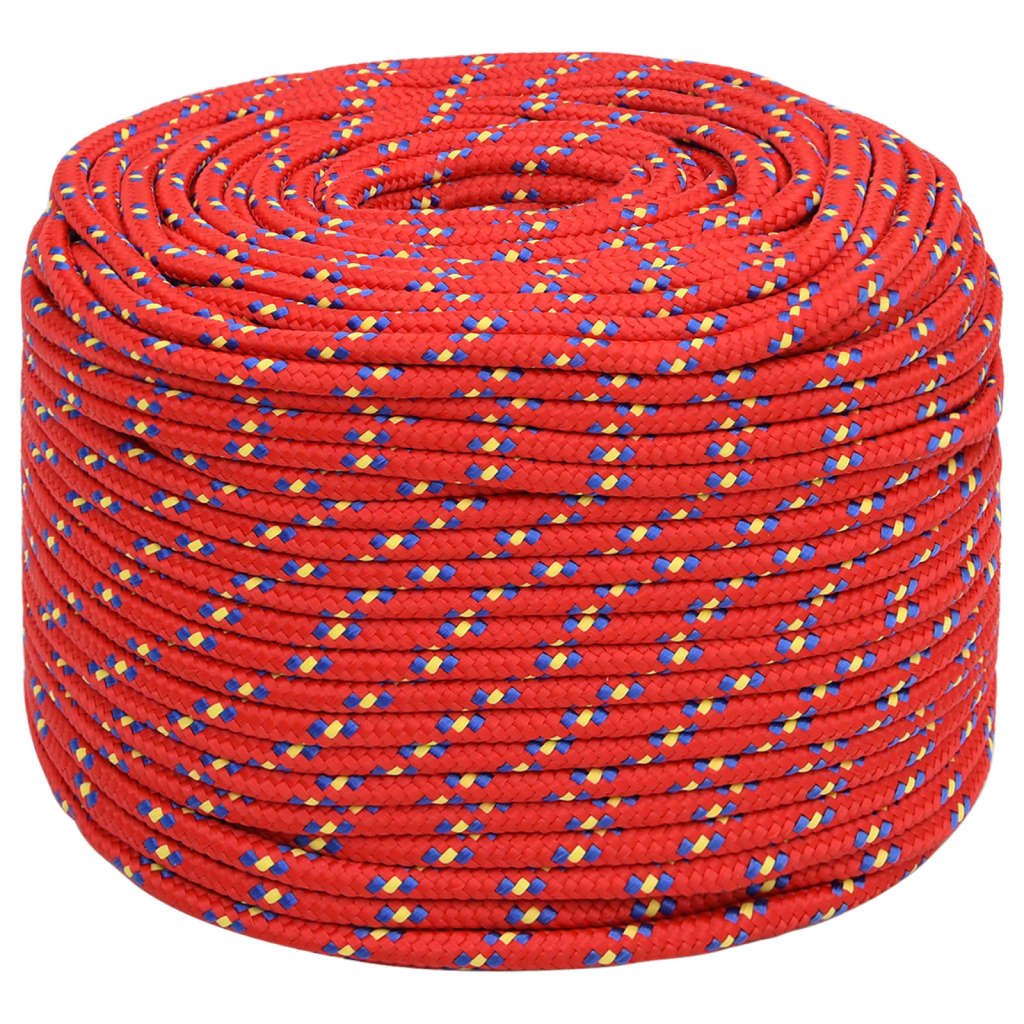 Vidaxl Boat Rope 6 mm 25 m polypropylenrød