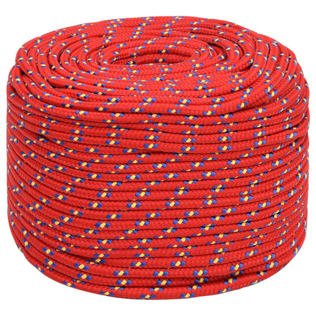 Vidaxl corde de bateau 8 mm 50 m polypropylène rouge