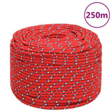 Vidaxxl corde de bateau 8 mm 250 m polypropylène rouge
