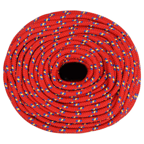 Vidaxl corde de bateau 10 mm 100 m polypropylène rouge