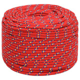 Vidaxxl corde de bateau 10 mm 500 m polypropylène rouge