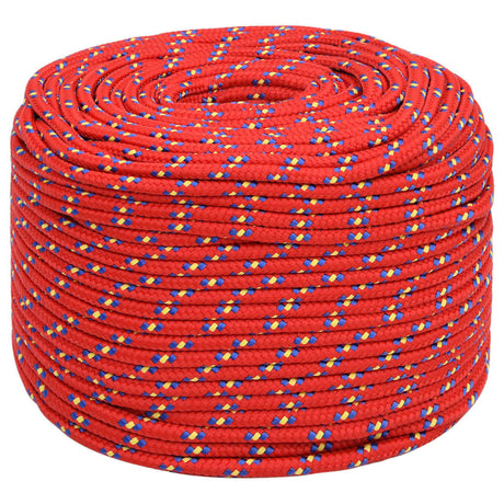 Vidaxxl corde de bateau 10 mm 500 m polypropylène rouge