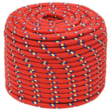 Corde de bateau vidaxl 12 mm 25 m de polypropylène rouge