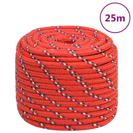 Vidaxxl corde de bateau 18 mm 25 m polypropylène rouge