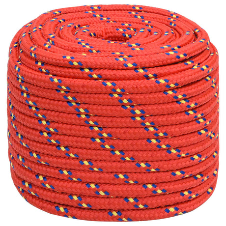 Vidaxxl corde de bateau 18 mm 25 m polypropylène rouge