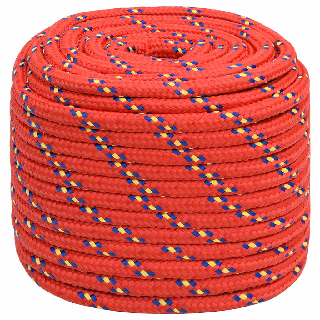 Vidaxxl corde de bateau 18 mm 100 m polypropylène rouge