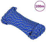 Corde à bateau Vidaxl 3 mm 100 m de bleu de polypropylène