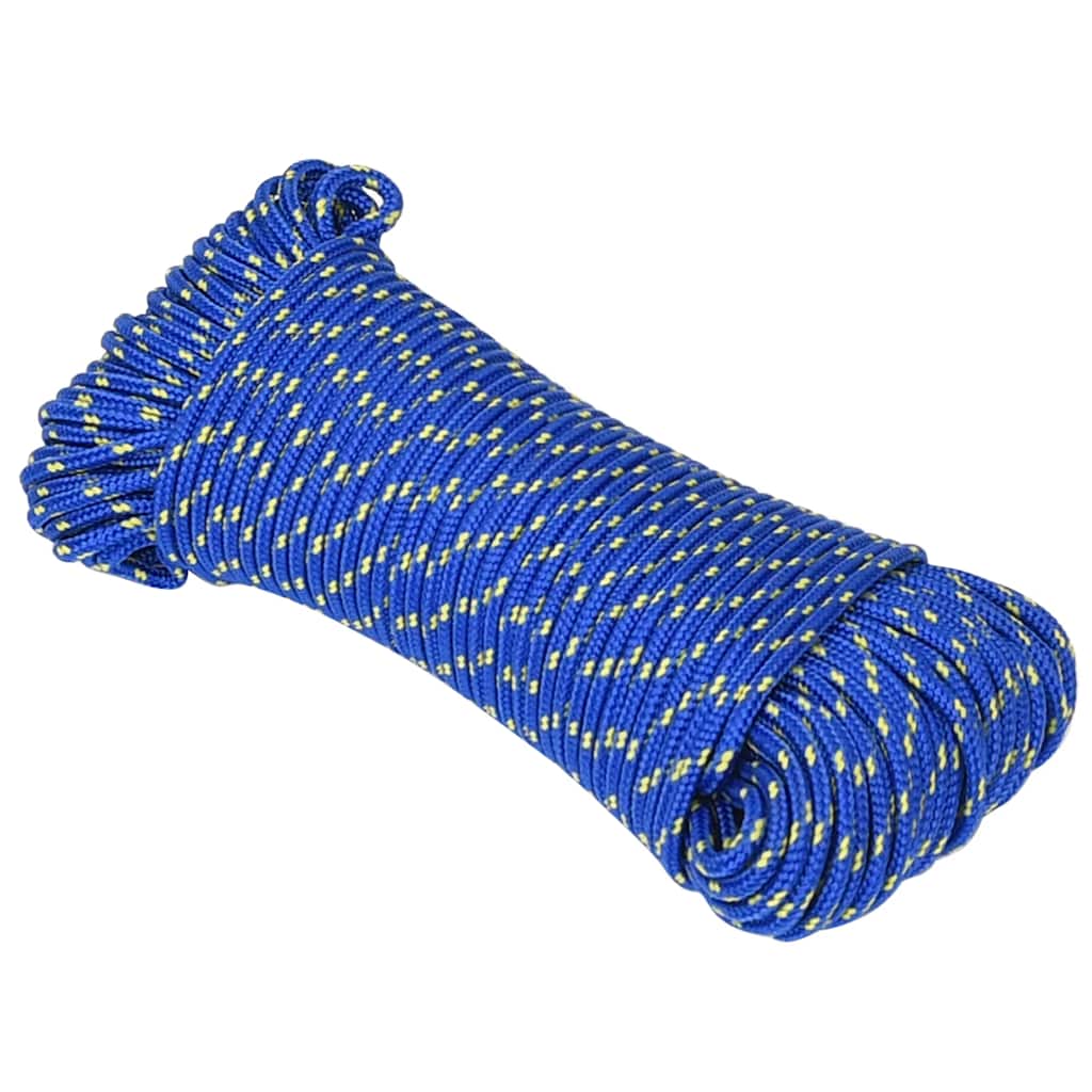 Vidaxxl corde de bateau 4 mm 25 m polypropylène bleu