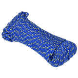Vidaxl corde de bateau 5 mm 100 m polypropylène bleu