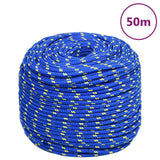 VidaXL corde de bateau 6 mm 50 m polypropylène bleu