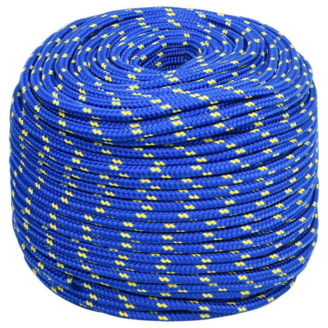 VidaXL corde de bateau 6 mm 50 m polypropylène bleu