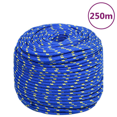 Vidaxxl corde de bateau 6 mm 250 m polypropylène bleu