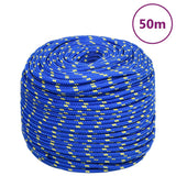 Vidaxl corde de bateau 8 mm 50 m polypropylène bleu