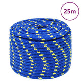 Vidaxl corde de bateau 14 mm 25 m polypropylène bleu