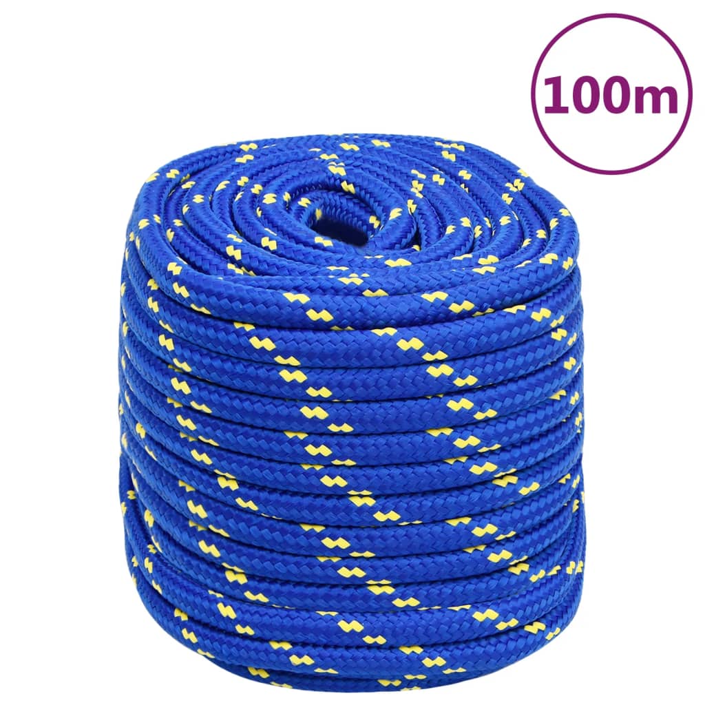 Corde de bateau vidaxl 18 mm 100 m en bleu en polypropène