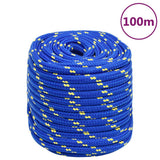 Corde de bateau vidaxl 18 mm 100 m en bleu en polypropène