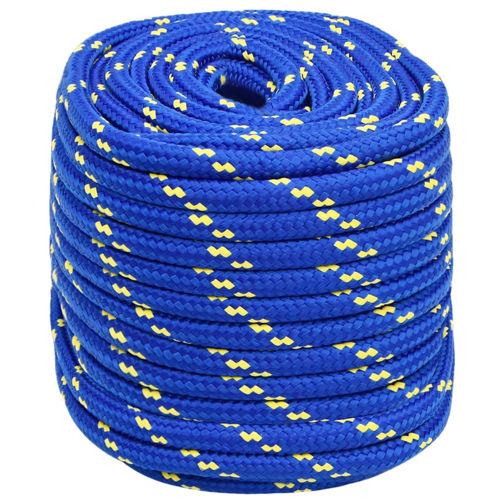 Corde de bateau vidaxl 18 mm 100 m en bleu en polypropène
