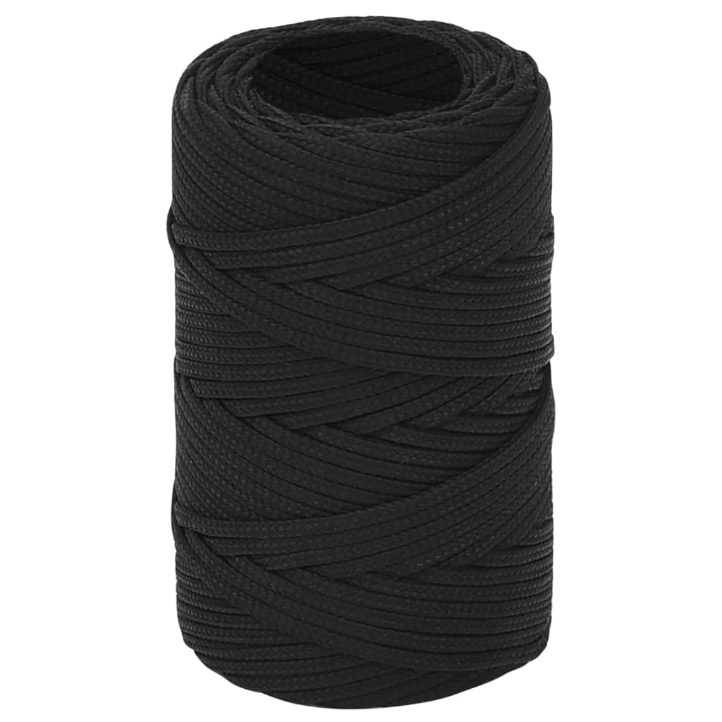 Vidaxl corde de bateau 2 mm 100 m polypropylène noir