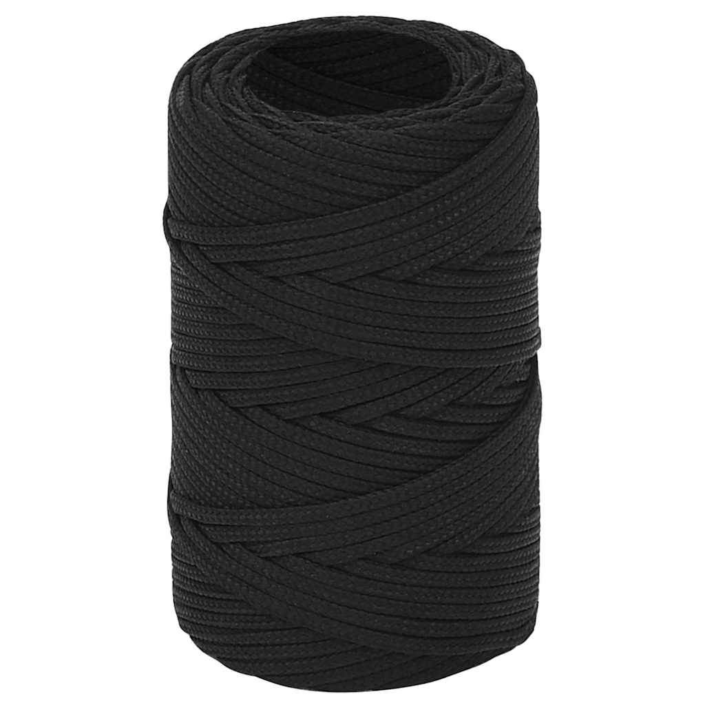 Vidaxl corde de bateau 2 mm 100 m polypropylène noir