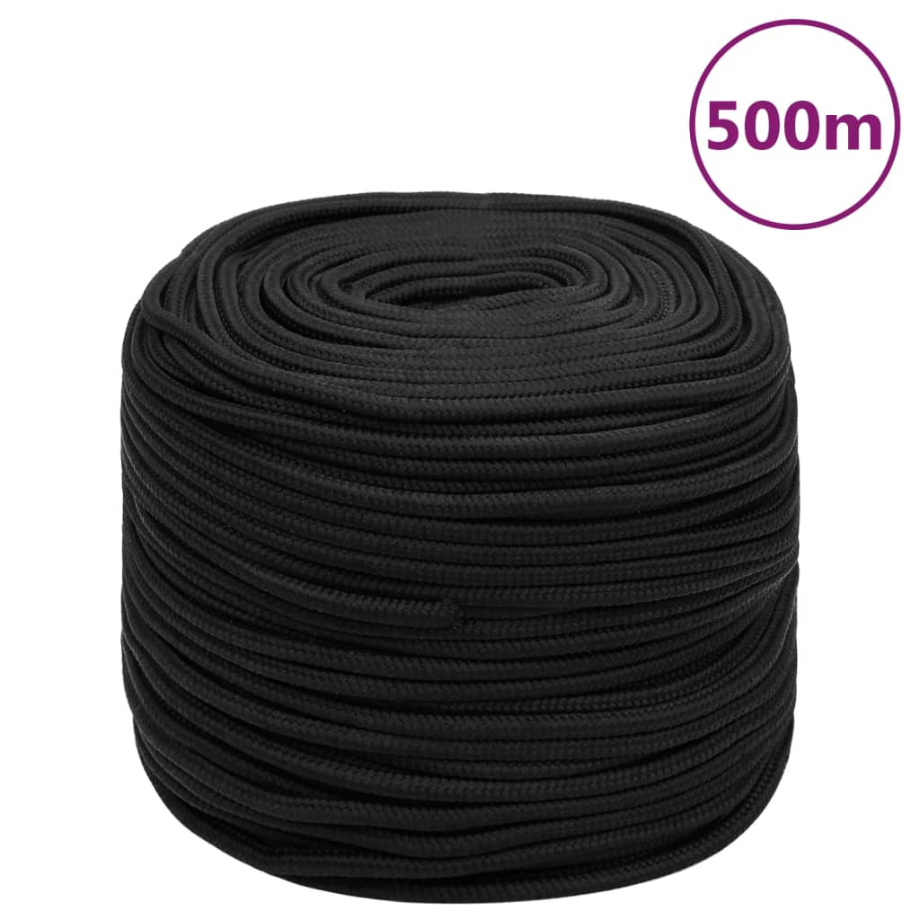 Vidaxl Boot Rope 6 mm 500 m Polroprope schwaarz