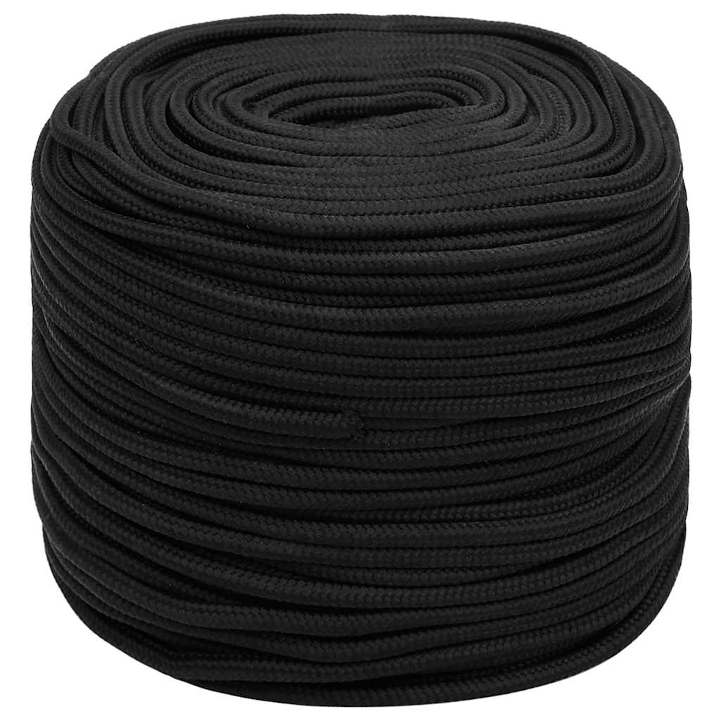 Vidaxl corde de bateau 8 mm 250 m polypropylène noir