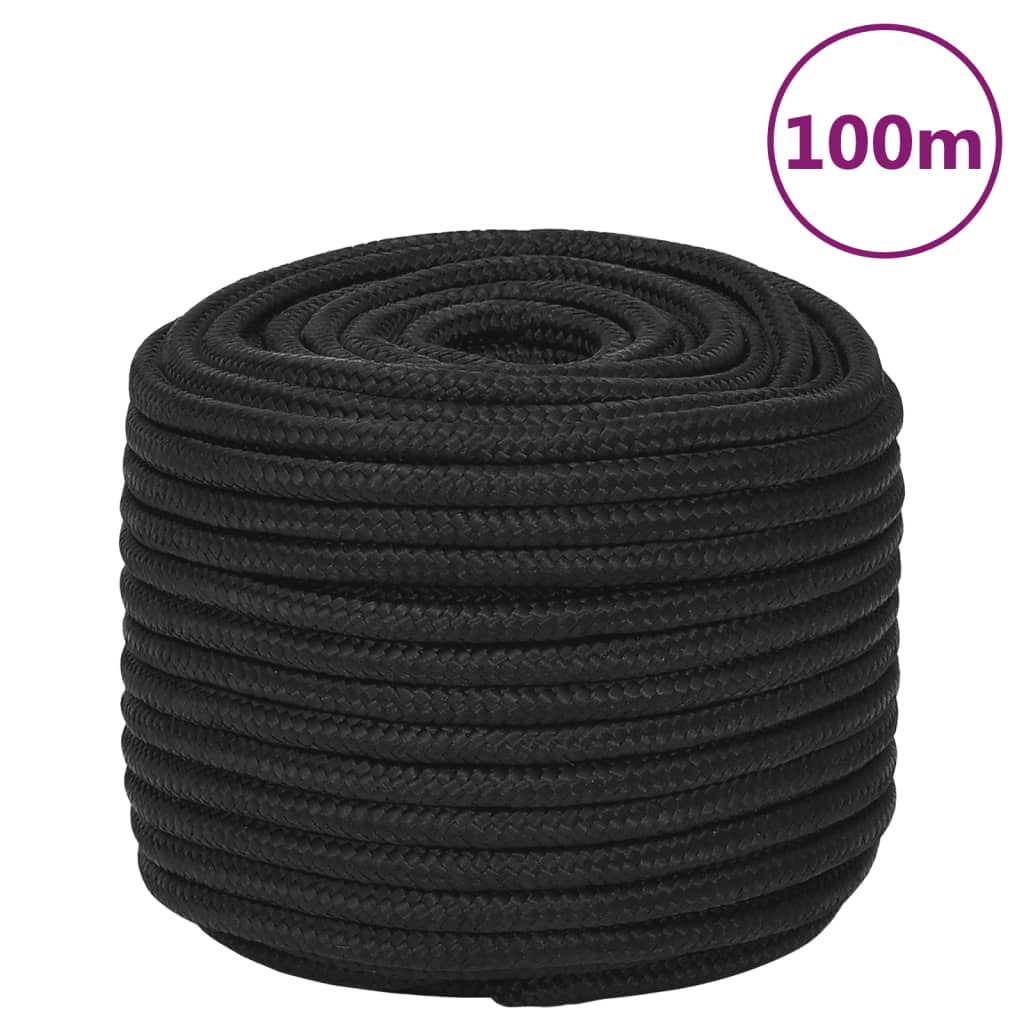 Vidaxl Boat Rope 12 mm 100 m polypropen sort