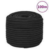 Vidaxl Boat Rope 12 mm 100 m polypropen sort