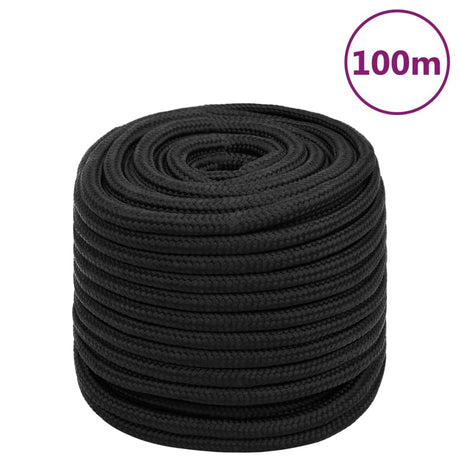 Vidaxl corde de bateau 16 mm 100 m polypropylène noir