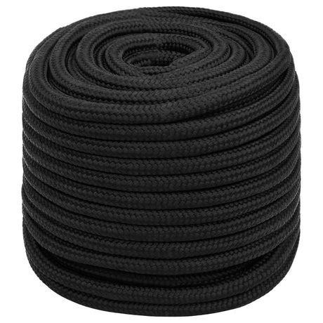 Vidaxl corde de bateau 16 mm 100 m polypropylène noir