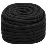 Vidaxl corde de bateau 20 mm 50 m polypropylène noir